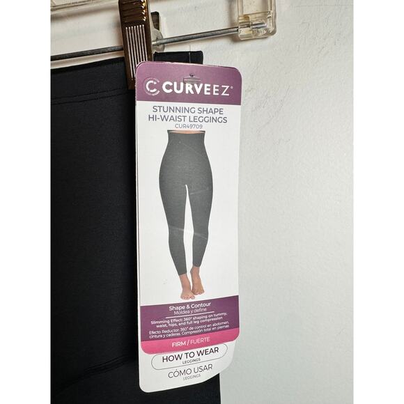 Brand New Curveez Women's Large Black Stunning Shape Shapewear Leggings Hi Waist - Picture 4 of 14